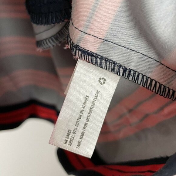 Gap Red Blue Striped Long Sleeve A-Line Dress Size 8 - Picture 6 of 8